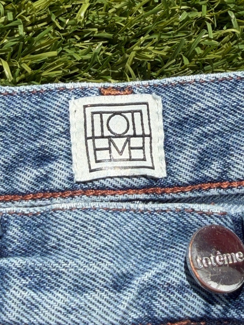 Toteme Light Blue Straight Leg Jeans - Picture 13 of 14